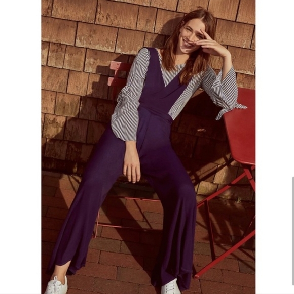 Anthropologie x Maeve Souxanne Apron Wide Leg Jumpsuit 0 - Picture 6 of 12